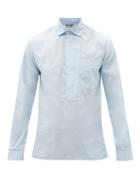 Mens Rtw Barena Venezia - Libarol Cutaway-collar Cotton-poplin Shirt - Mens - Light Blue