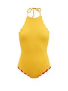 Ladies Beachwear Marysia - Mott Reversible Scalloped-edge Swimsuit - Womens - Multi