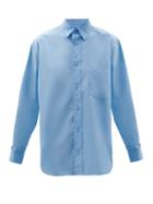 Ladies Beachwear Matteau - Relaxed Organic Cotton-poplin Shirt - Womens - Blue