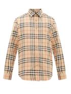 Matchesfashion.com Burberry - Vintage Check Cotton Flannel Shirt - Mens - Beige