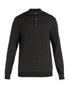 Polo Ralph Lauren Striped Long-sleeved Wool Polo Shirt