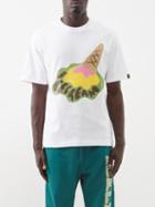 Icecream - Dropped Cone-print Cotton-jersey T-shirt - Mens - White