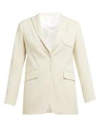 Matchesfashion.com Joseph - Heston Single Breasted Cotton Blend Blazer - Womens - Ivory