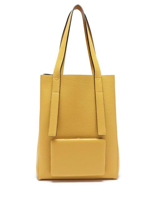 Matchesfashion.com Lutz Morris - Seveny Grained Leather Tote Bag - Womens - Yellow