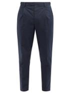 Barena Venezia - Pavion Cotton-blend Slim-leg Trousers - Mens - Navy