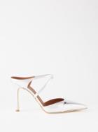 Malone Souliers - Yoanna 90 Metallic-leather Pumps - Womens - Silver