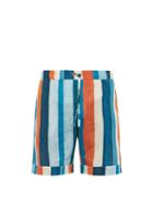 Matchesfashion.com Desmond & Dempsey - Stripe Print Cotton Poplin Pyjama Shorts - Mens - Multi