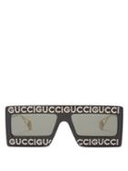 Matchesfashion.com Gucci - Hollywood Forever Embellished Sunglasses - Womens - Black