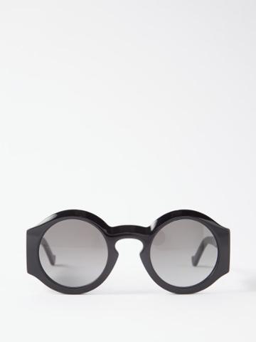 Loewe Eyewear - Round-frame Acetate Sunglasses - Womens - Black