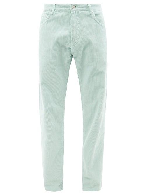 Officine Gnrale - James Cotton-corduroy Straight-leg Trousers - Mens - Light Blue