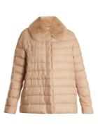 Moncler Gamme Rouge Champlain Fur-trimmed Quilted Down Cashmere Jacket