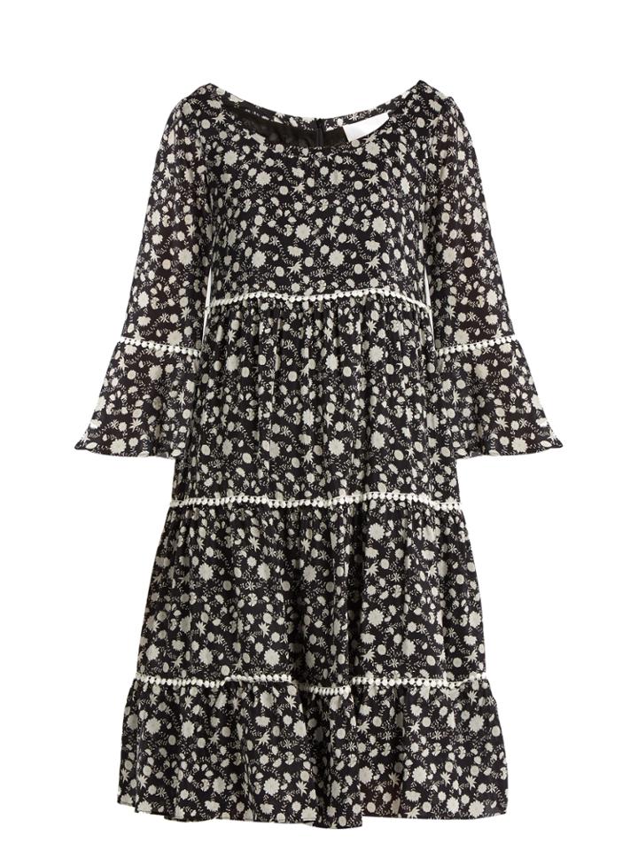 Athena Procopiou Night Dream Floral-print Silk Dress