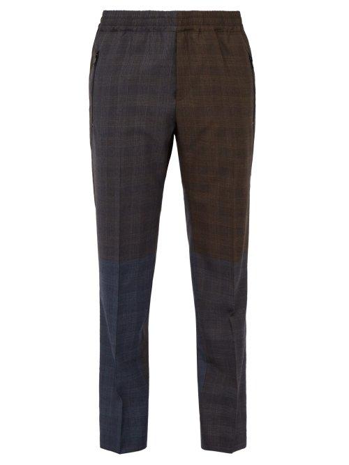 Matchesfashion.com Stella Mccartney - Checked Wool Trousers - Mens - Brown Multi