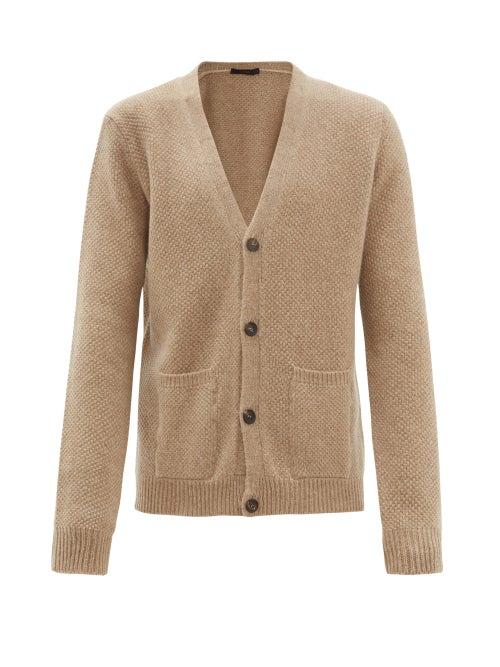 Matchesfashion.com The Gigi - Justin Wool Blend Knitted Cardigan - Mens - Beige