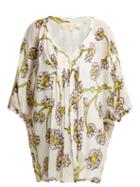 Matchesfashion.com Diane Von Furstenberg - Fleurette Dragon Berry Printed Silk Dress - Womens - Yellow Print