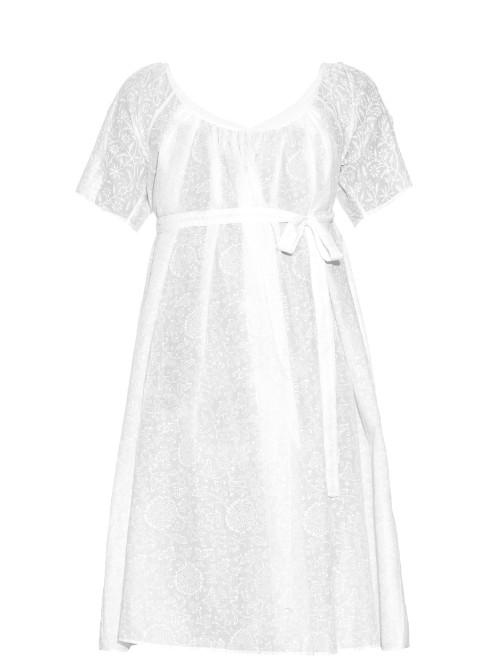 Thierry Colson Plum Porcelain-print Cotton Wrap Dress