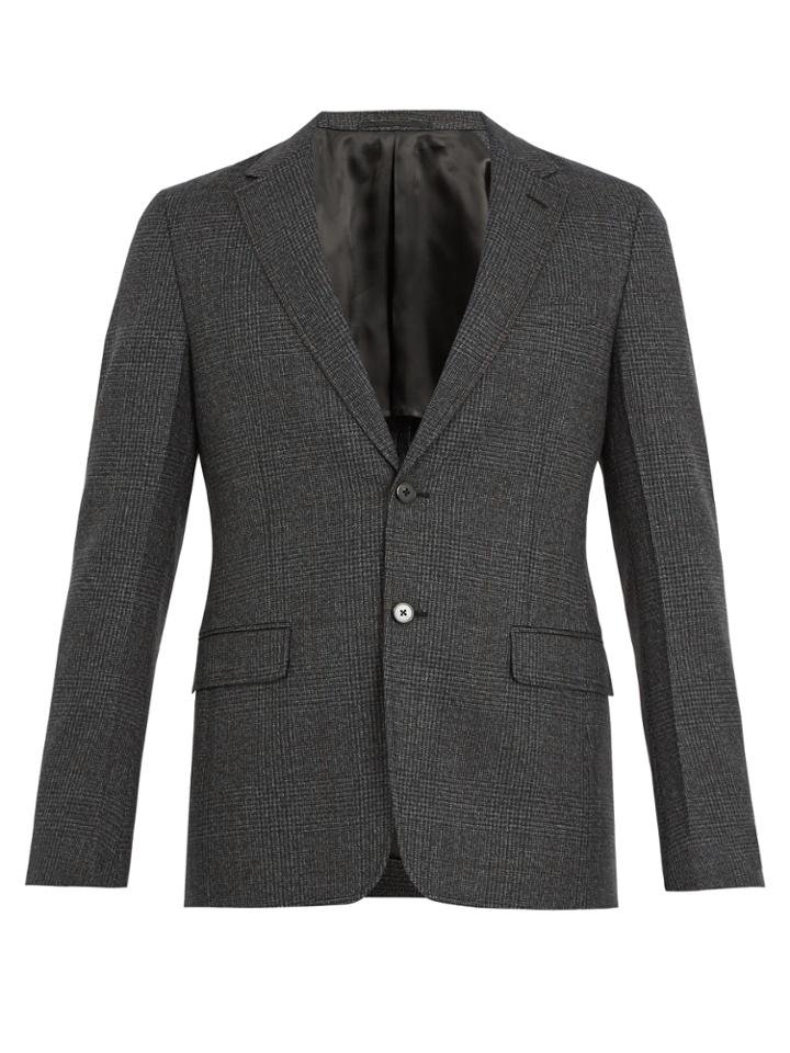 Prada Prince Of Wales-checked Wool Blazer