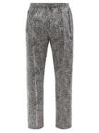 Needles - Python-print Jersey Track Pants - Mens - Grey