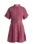 Matchesfashion.com Diane Von Furstenberg - Striped Patch Pocket Shirtdress - Womens - Red Stripe