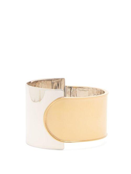 Matchesfashion.com Bottega Veneta - Gold Plated Silver Cuff - Womens - Silver