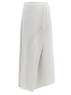 Matchesfashion.com Pleats Please Issey Miyake - Folded Technical-pleated Skirt - Womens - Light Grey