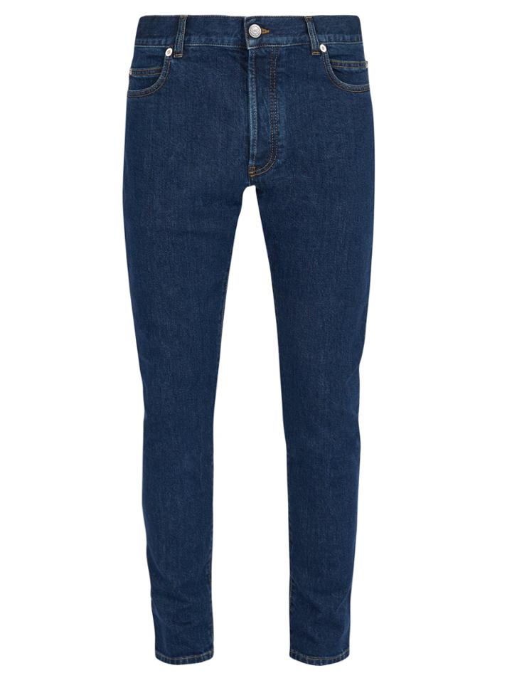 Balmain Logo-embossed Slim-leg Jeans