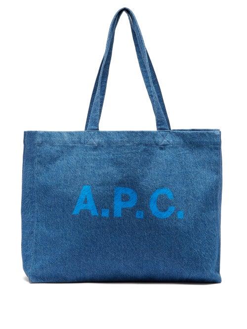 A.p.c. - Diane Logo-print Denim Shopping Tote - Mens - Indigo