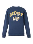 House Of Holland Giddy Up-embellished Sweatshirt