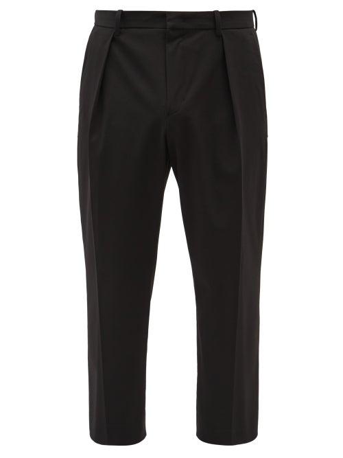 Matchesfashion.com Wooyoungmi - Cropped Twill Slim-leg Trousers - Mens - Black