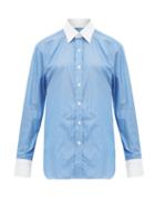 Matchesfashion.com Emma Willis - Pinstriped Cotton Shirt - Womens - Blue White
