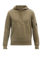 C.p. Company - Goggle-lens Cotton-jersey Hooded Sweatshirt - Mens - Green