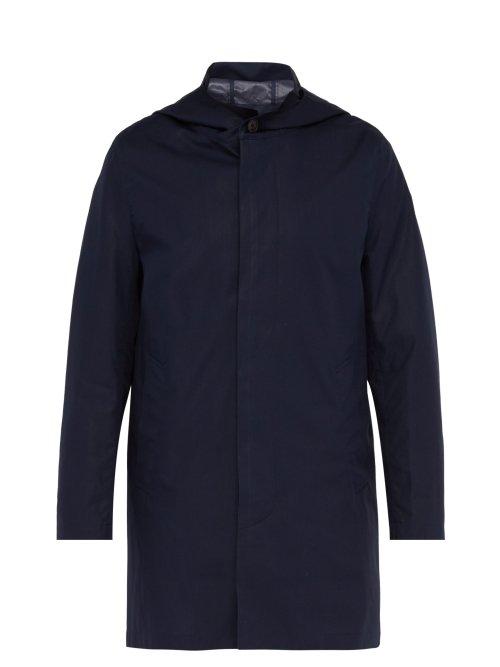 Matchesfashion.com Mackintosh - Storm System Cotton Canvas Coat - Mens - Navy