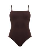 Ladies Beachwear Jil Sander - Square-neck Swimsuit - Womens - Brown