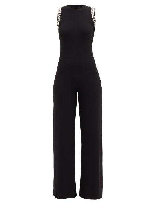 Matchesfashion.com Norma Kamali - Studded Open-back Jumpsuit - Womens - Black