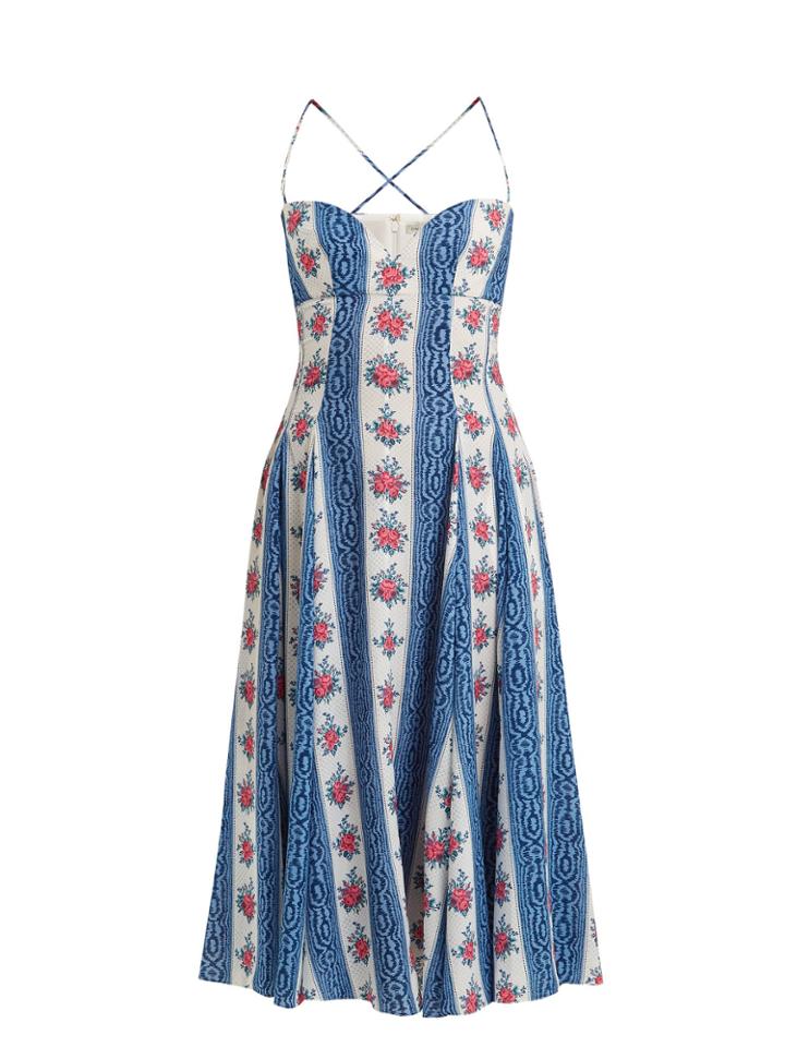 Emilia Wickstead Rosarina Floral-print Crepe Dress