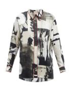 Matchesfashion.com Roksanda - Lyn Abstract-print Silk-satin Blouse - Womens - Black Multi