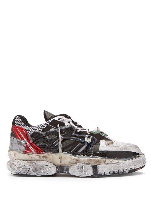 Matchesfashion.com Maison Margiela - Fusion Leather Trainers - Mens - White Multi