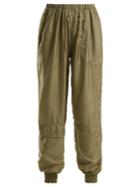 Katharine Hamnett Archive High-rise Elasticated Silk Trousers