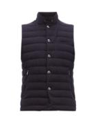 Matchesfashion.com Ralph Lauren Purple Label - Whitewell Quilted Wool Gilet - Mens - Navy