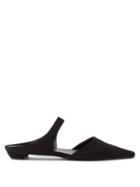 Totme - Point-toe Suede D'orsay Mules - Womens - Black