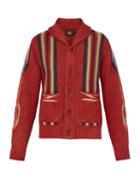 Matchesfashion.com Rrl - Shawl Collar Cotton Blend Cardigan - Mens - Red Multi