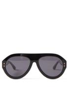 Isabel Marant Eyewear - Aviator Acetate Sunglasses - Womens - Black