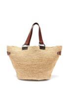 Ladies Bags Isabel Marant - Bahiba Leather-trim Raffia Basket Bag - Womens - Beige
