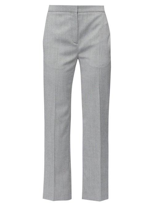 Matchesfashion.com Alexander Mcqueen - High-rise Herringbone-wool Trousers - Womens - Black White