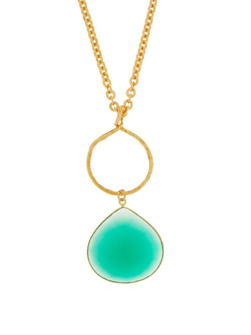 Matchesfashion.com Sylvia Toledano - Eclipse Green Onyx Pendant Necklace - Womens - Green