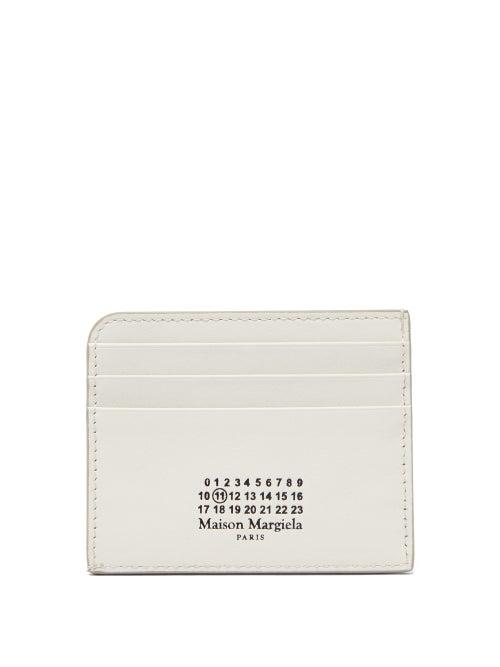 Ladies Accessories Maison Margiela - Four Stitches Logo-print Leather Cardholder - Womens - White
