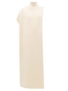 Matchesfashion.com Jil Sander - Asymmetric Roll Neck Wool Cape - Womens - Beige