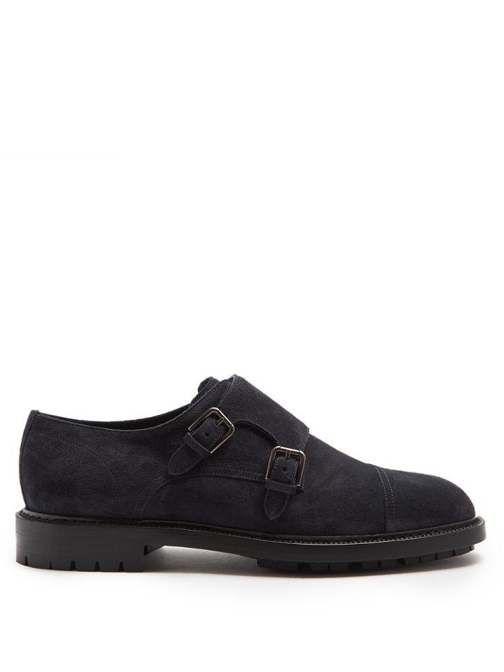 Dolce & Gabbana Double Monk-strap Suede Shoes