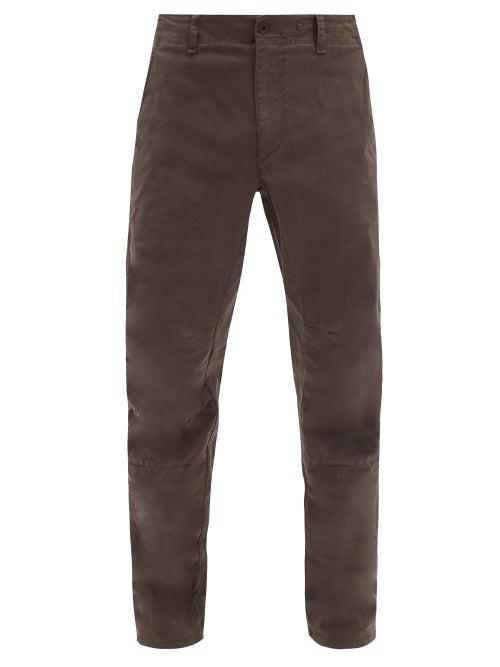 Matchesfashion.com Rag & Bone - Defined-cuff Cotton-blend Chino Trousers - Mens - Dark Grey