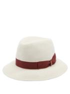 Matchesfashion.com Borsalino - Ribbon-trimmed Fedora Hat - Mens - Beige
